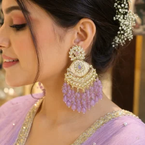 Ehika's Pearl Kundan Earrings