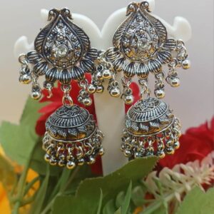 Oxidised Long Earring