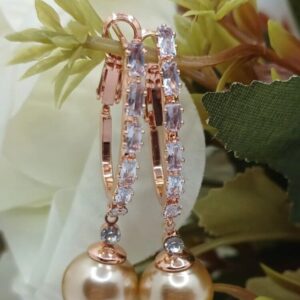 stylish bali golden pearl drop