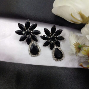 Glass Stone Flower Earring