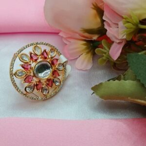 ad and kundan ring