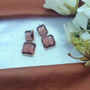 Square Crystal  Earring