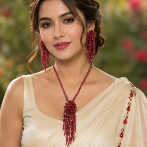 Western crystal long necklace 23